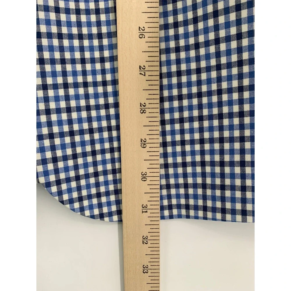 Alan Flusser Blazer Mens 40R Blue Gingham Check Cotton Paisley Lining New